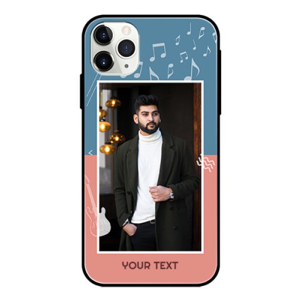 Apple iPhone 11 Pro Max Photo Printing on Glass Case - with Color Musical Note Design Apple iPhone 11 Pro Max Photo Printing on Glass Case - with Color Musical Note Design