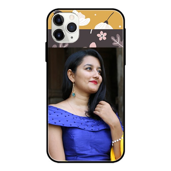 Apple iPhone 11 Pro Max Custom Glass Phone Case - Stylish Floral Design Apple iPhone 11 Pro Max Custom Glass Phone Case - Stylish Floral Design