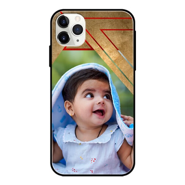 Apple iPhone 11 Pro Max Personalized Glass Phone Case  - Gradient Abstract Texture Design