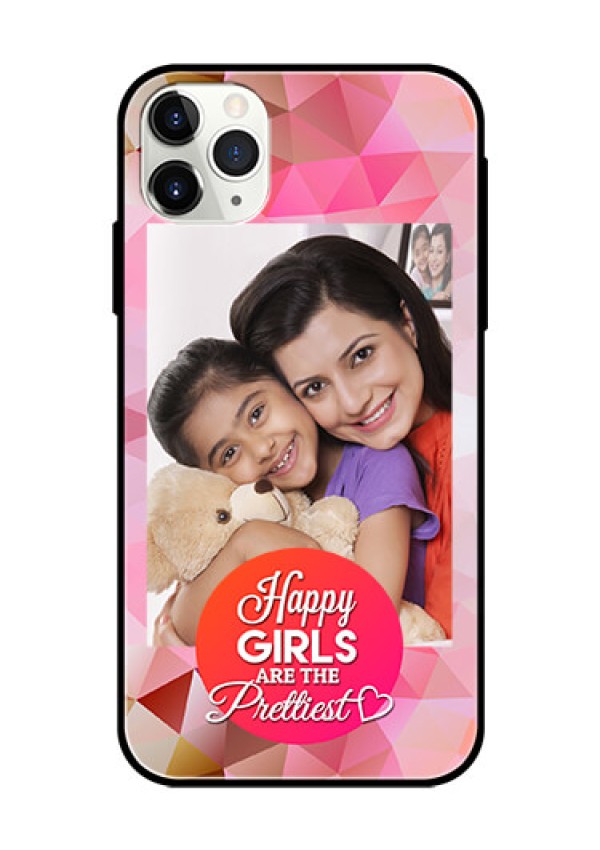 Apple iPhone 11 Pro Max Photo Printing on Glass Case  - Abstract Triangle Design