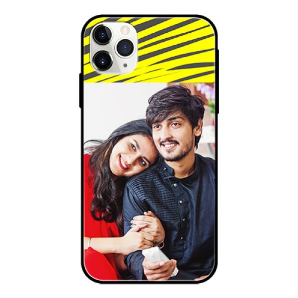 Apple iPhone 11 Pro Max Photo Printing on Glass Case - Yellow Abstract Design Apple iPhone 11 Pro Max Photo Printing on Glass Case - Yellow Abstract Design