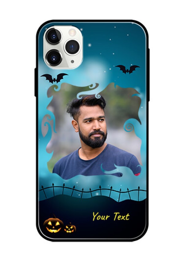 Apple iPhone 11 Pro Max Custom Glass Phone Case  - Halloween frame design