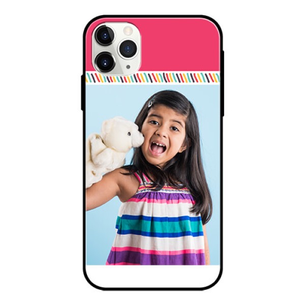Apple iPhone 11 Pro Max Personalized Glass Phone Case  - Line art design