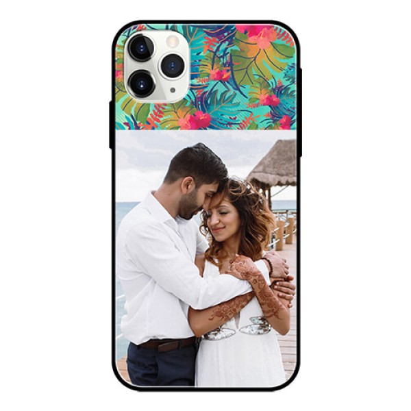 Apple iPhone 11 Pro Max Photo Printing on Glass Case - Watercolor Floral Design Apple iPhone 11 Pro Max Photo Printing on Glass Case - Watercolor Floral Design