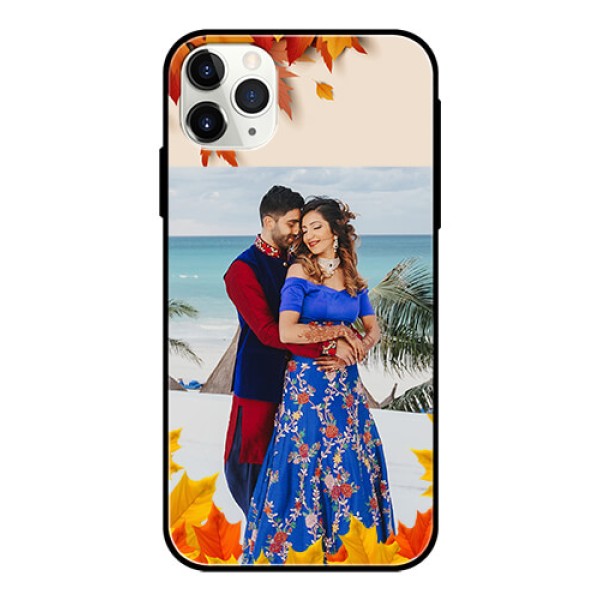 Apple iPhone 11 Pro Max Photo Printing on Glass Case - Autumn Maple Leaves Design Apple iPhone 11 Pro Max Photo Printing on Glass Case - Autumn Maple Leaves Design