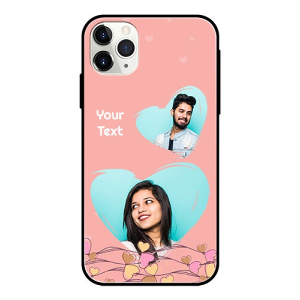 Apple iPhone 11 Pro Max Custom Glass Mobile Case - Love Doodle Design Apple iPhone 11 Pro Max Custom Glass Mobile Case - Love Doodle Design