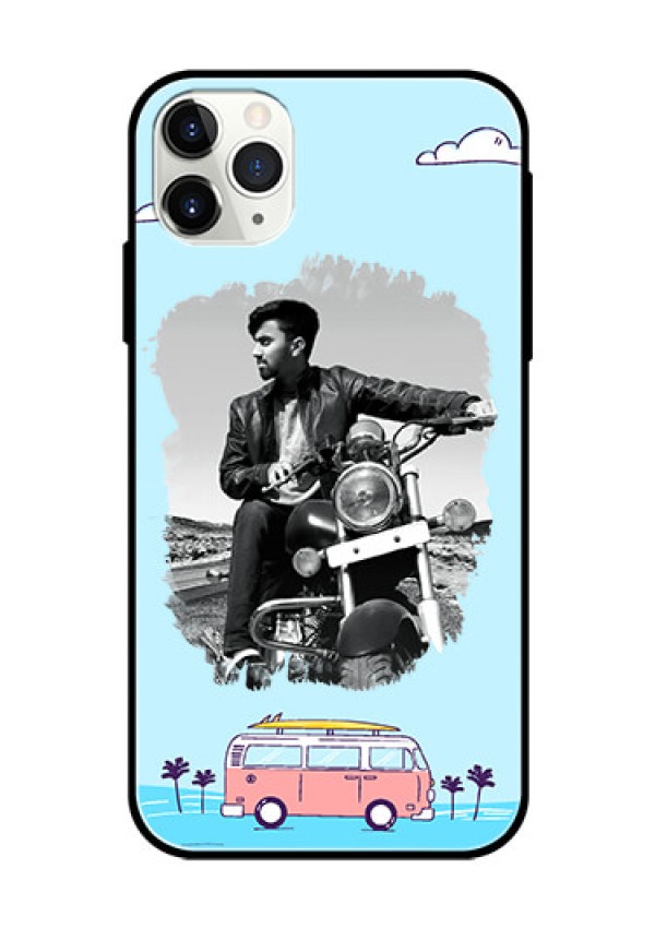 Apple iPhone 11 Pro Max Photo Printing on Glass Case  - Travel & Adventure Design