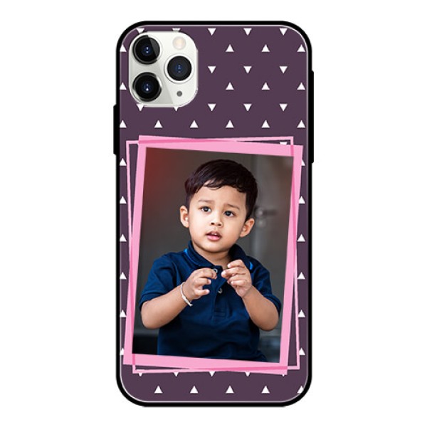 Apple iPhone 11 Pro Max Custom Glass Mobile Case  - Triangle Pattern Dotted Design