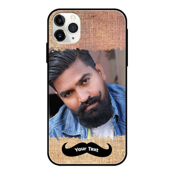 Apple iPhone 11 Pro Max Personalized Glass Phone Case  - with Texture Design