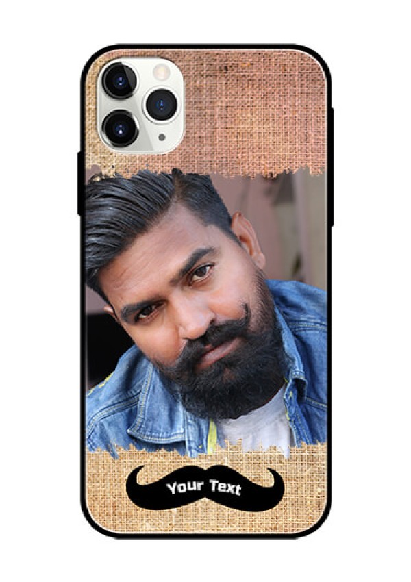 Apple iPhone 11 Pro Max Personalized Glass Phone Case  - with Texture Design