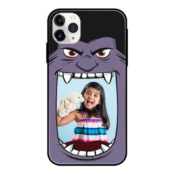 Apple iPhone 11 Pro Max Custom Glass Phone Case  - Angry Monster Design