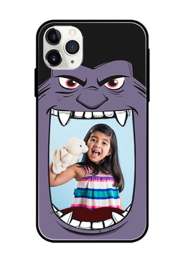 Apple iPhone 11 Pro Max Custom Glass Phone Case  - Angry Monster Design