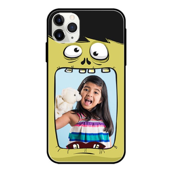 Apple iPhone 11 Pro Max Personalized Glass Phone Case - Cartoon monster back case Design Apple iPhone 11 Pro Max Personalized Glass Phone Case - Cartoon monster back case Design