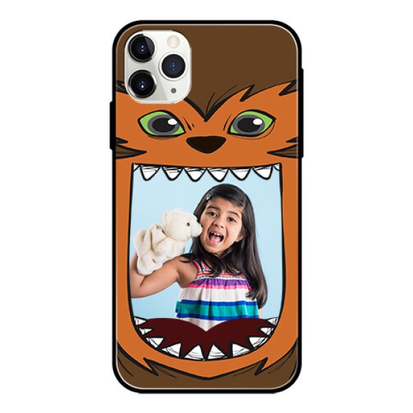 Apple iPhone 11 Pro Max Photo Printing on Glass Case - Owl Monster Back Case Design Apple iPhone 11 Pro Max Photo Printing on Glass Case - Owl Monster Back Case Design