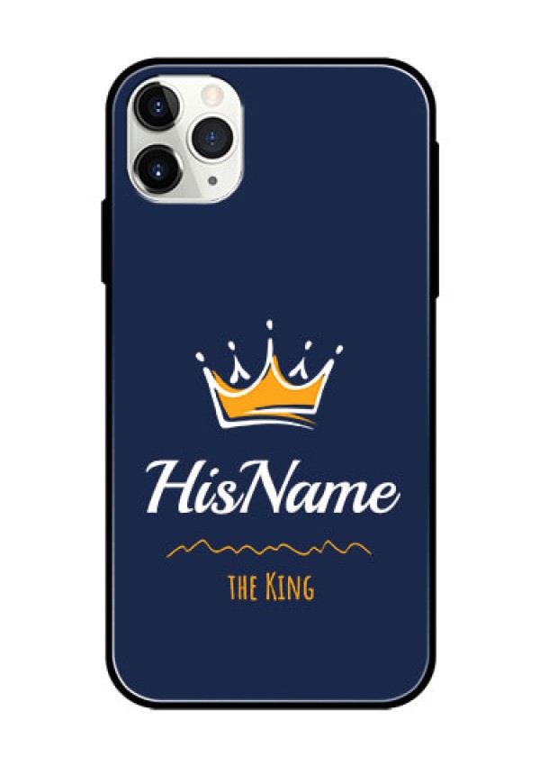 Iphone 11 Pro Max Glass Phone Case King with Name