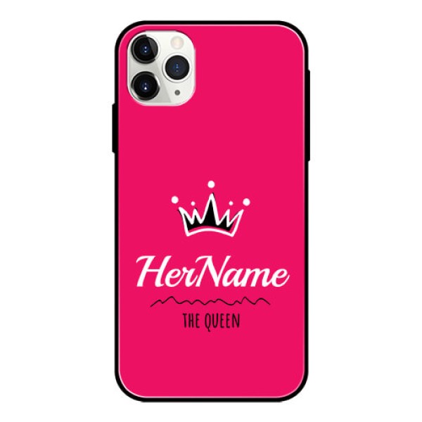 Iphone 11 Pro Max Glass Phone Case Queen with Name Iphone 11 Pro Max Glass Phone Case Queen with Name