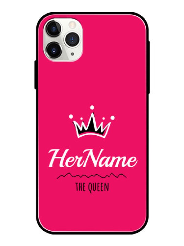 Custom Iphone 11 Pro Max Glass Phone Case Queen with Name