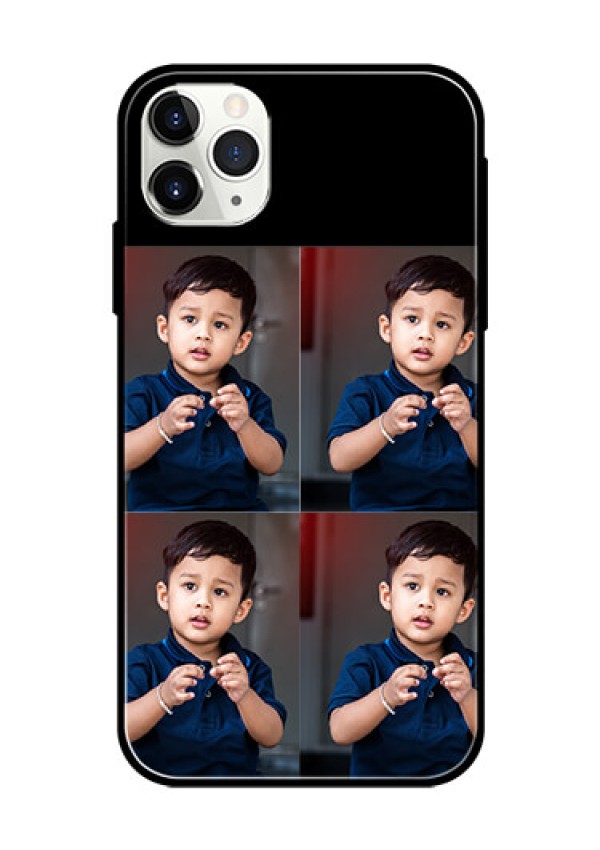 Iphone 11 Pro Max 4 Image Holder on Glass Mobile Cover