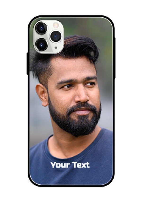 Iphone 11 Pro Max Glass Mobile Cover: Photo with Text