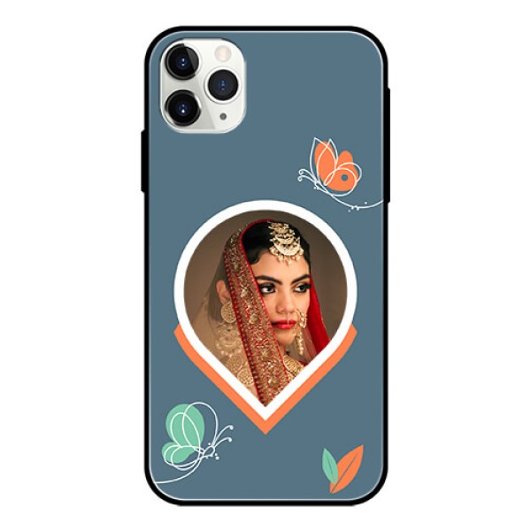 iPhone 11 Pro Max Custom Glass Mobile Case - Droplet Butterflies Design iPhone 11 Pro Max Custom Glass Mobile Case - Droplet Butterflies Design