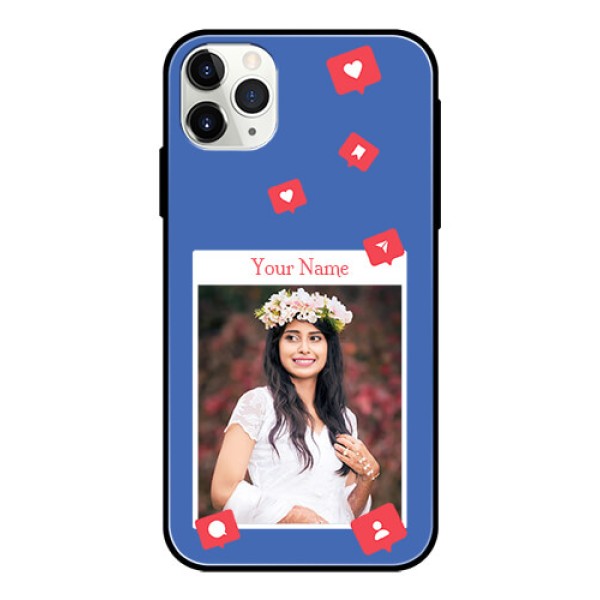 iPhone 11 Pro Max Custom Glass Phone Case - Like Share And Comment Design iPhone 11 Pro Max Custom Glass Phone Case - Like Share And Comment Design