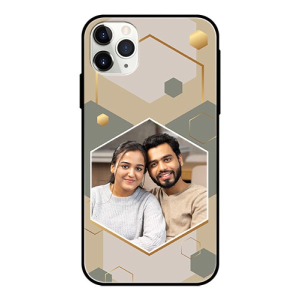 iPhone 11 Pro Max Photo Printing on Glass Case - Stylish Hexagon Pattern Design iPhone 11 Pro Max Photo Printing on Glass Case - Stylish Hexagon Pattern Design
