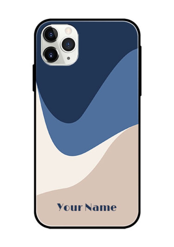 iPhone 11 Pro Max Custom Glass Phone Case - Abstract Drip Art Design