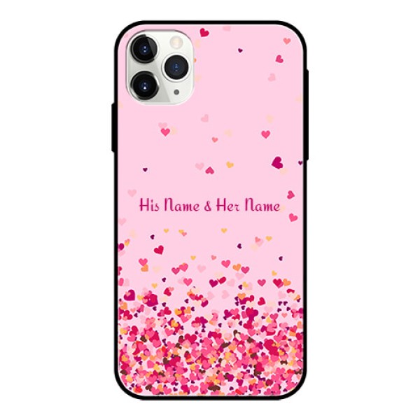 iPhone 11 Pro Max Photo Printing on Glass Case - Floating Hearts Design iPhone 11 Pro Max Photo Printing on Glass Case - Floating Hearts Design