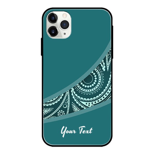 iPhone 11 Pro Max Photo Printing on Glass Case - semi visible floral Design