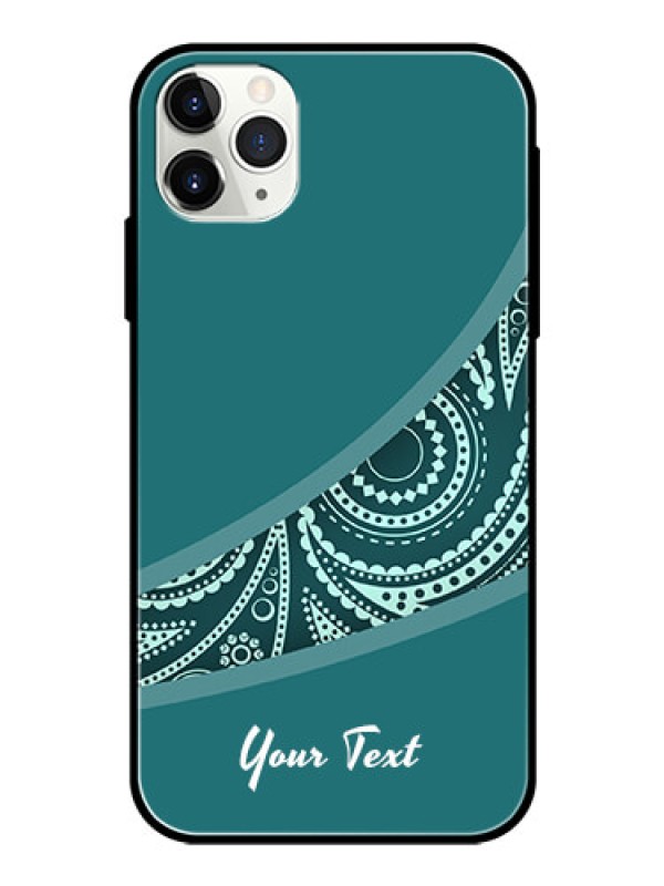 Custom iPhone 11 Pro Max Photo Printing on Glass Case - semi visible floral Design