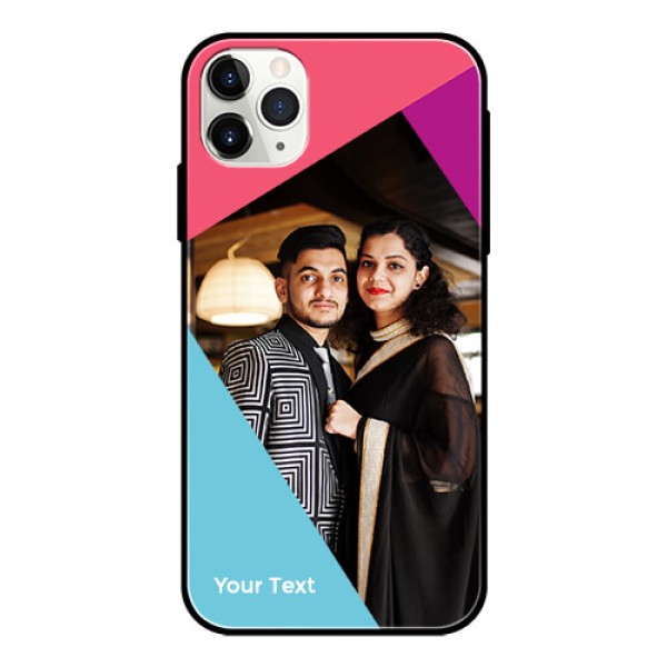 iPhone 11 Pro Max Custom Glass Mobile Case - Stacked Triple colour Design iPhone 11 Pro Max Custom Glass Mobile Case - Stacked Triple colour Design