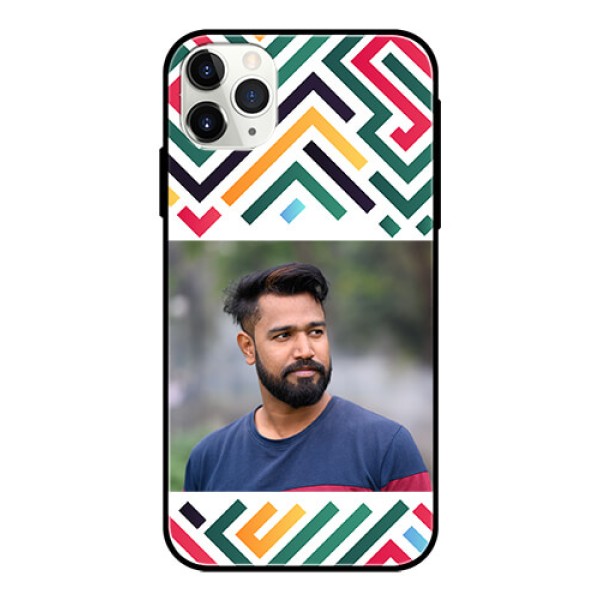 iPhone 11 Pro Max Personalized Glass Phone Case - Colorful Maze Pattern Design iPhone 11 Pro Max Personalized Glass Phone Case - Colorful Maze Pattern Design
