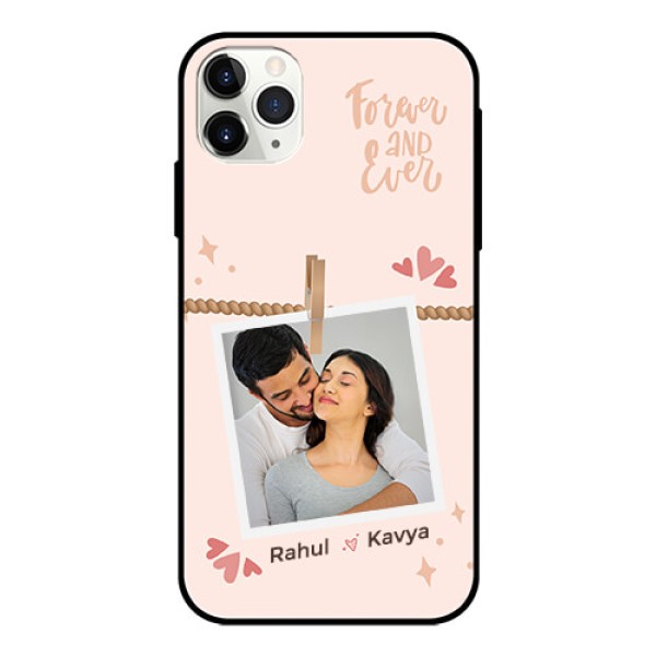 iPhone 11 Pro Max Custom Glass Phone Case - Forever and ever love Design iPhone 11 Pro Max Custom Glass Phone Case - Forever and ever love Design