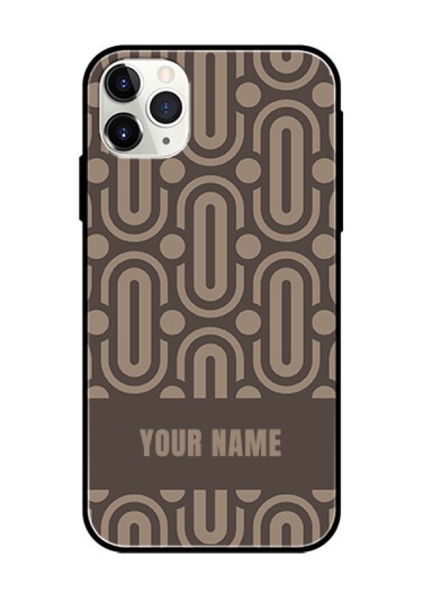iPhone 11 Pro Max Custom Glass Phone Case - Captivating Zero Pattern Design