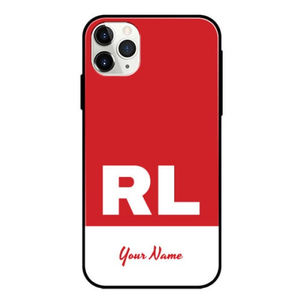 iPhone 11 Pro Max Personalized Glass Phone Case - dual tone custom text Design iPhone 11 Pro Max Personalized Glass Phone Case - dual tone custom text Design