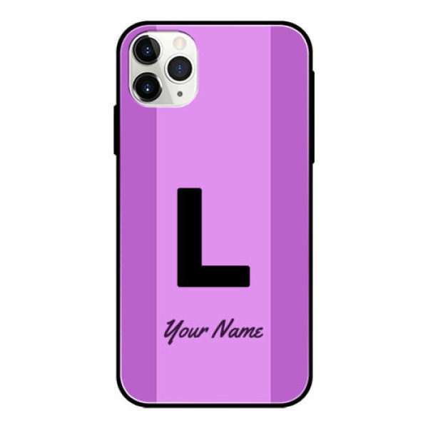 iPhone 11 Pro Max Custom Glass Phone Case - Tricolor custom text Design iPhone 11 Pro Max Custom Glass Phone Case - Tricolor custom text Design