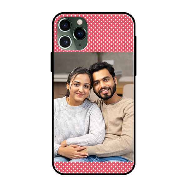 Apple iPhone 11 Pro Custom Glass Phone Case - White Dotted Design Apple iPhone 11 Pro Custom Glass Phone Case - White Dotted Design