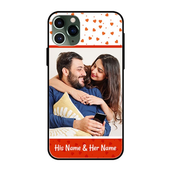 Apple iPhone 11 Pro Custom Glass Phone Case  - Orange Love Symbol Design