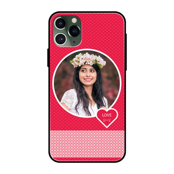 Apple iPhone 11 Pro Personalised Glass Phone Case - Pink Pattern Design Apple iPhone 11 Pro Personalised Glass Phone Case - Pink Pattern Design