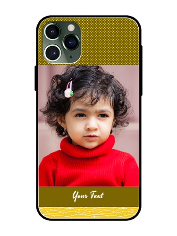 Custom Apple iPhone 11 Pro Custom Glass Phone Case  - Simple Green Color Design