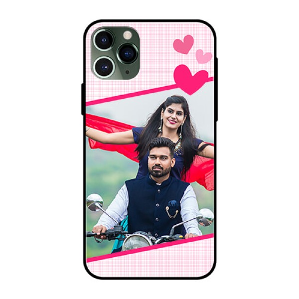 Apple iPhone 11 Pro Custom Glass Phone Case  - Love Shape Heart Design