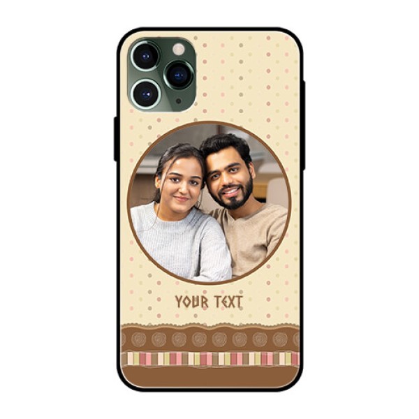 Apple iPhone 11 Pro Custom Glass Mobile Case - Brown Dotted Mobile Case Design Apple iPhone 11 Pro Custom Glass Mobile Case - Brown Dotted Mobile Case Design