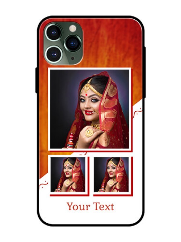 Custom Apple iPhone 11 Pro Custom Glass Phone Case  - Wedding Memories Design  