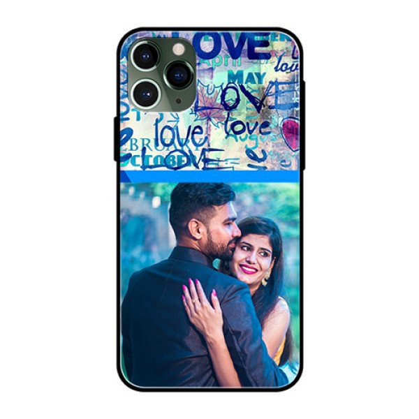 Apple iPhone 11 Pro Custom Glass Mobile Case - Colorful Love Design Apple iPhone 11 Pro Custom Glass Mobile Case - Colorful Love Design