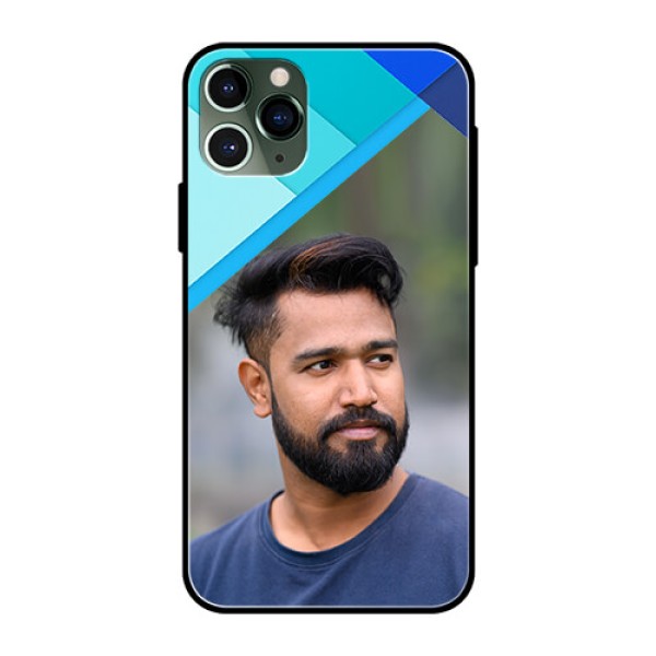 Apple iPhone 11 Pro Custom Glass Phone Case  - Blue Pattern Design