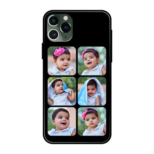 Apple iPhone 11 Pro Photo Printing on Glass Case  - Multiple Pictures Design