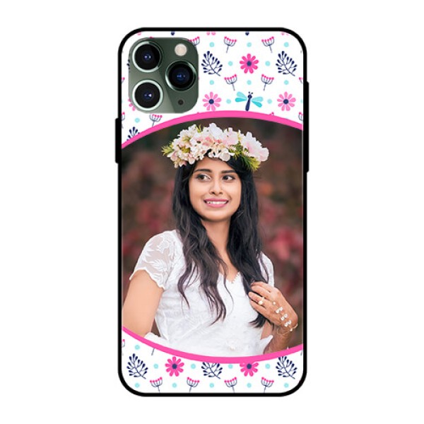 Apple iPhone 11 Pro Photo Printing on Glass Case  - Colorful Flower Design