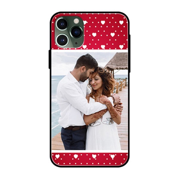 Apple iPhone 11 Pro Photo Printing on Glass Case - Hearts Mobile Case Design Apple iPhone 11 Pro Photo Printing on Glass Case - Hearts Mobile Case Design