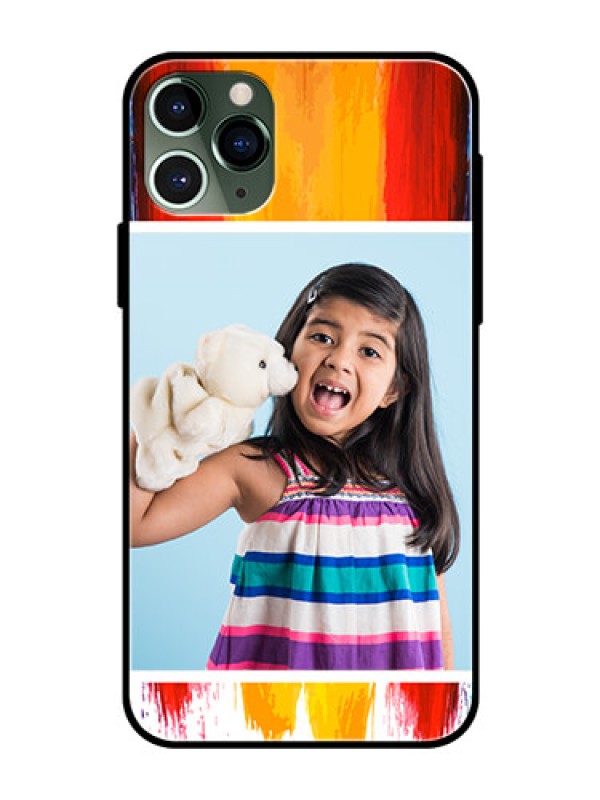 Custom Apple iPhone 11 Pro Personalized Glass Phone Case  - Multi Color Design