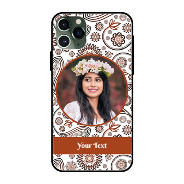 Apple iPhone 11 Pro Custom Glass Mobile Case  - Abstract Floral Design 